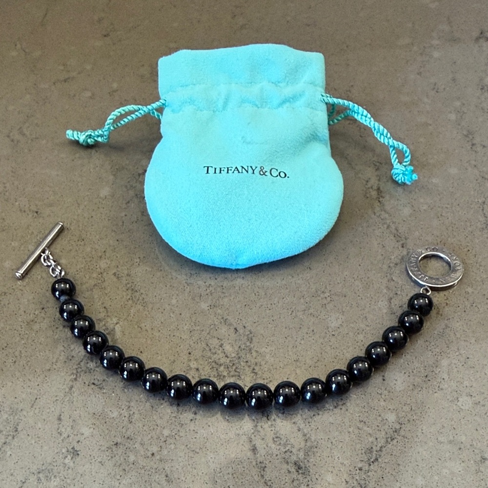 Tiffany & Co. Black Onyx Bead Bracelet